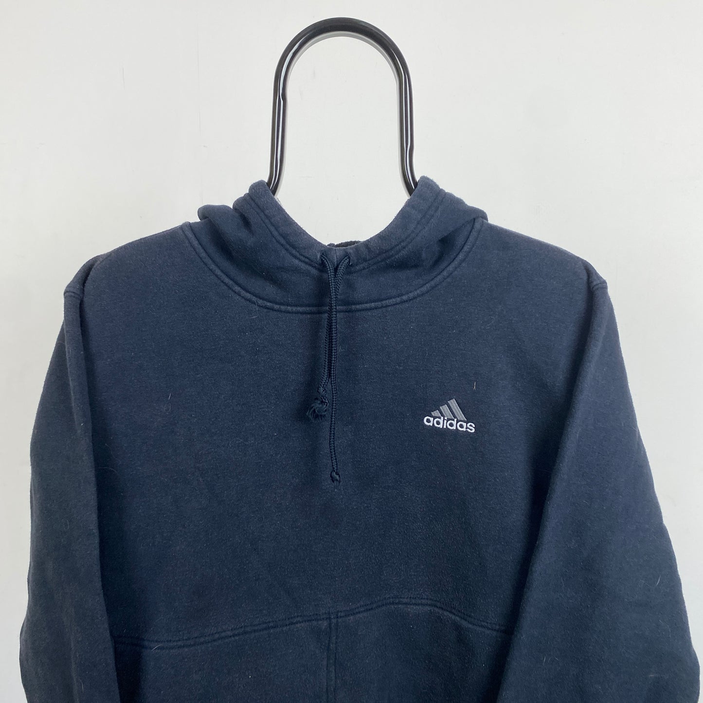 00s Adidas Hoodie Blue Small