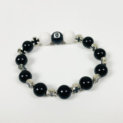 Antique Cross Bracelet Necklace Chain Black