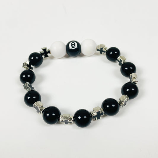 Antique Cross Bracelet Necklace Chain Black