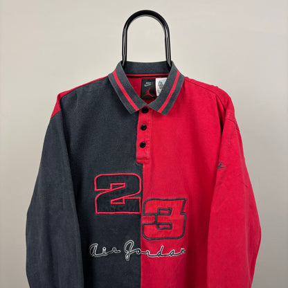 90s Nike Air Jordan Sweatshirt Red Medium