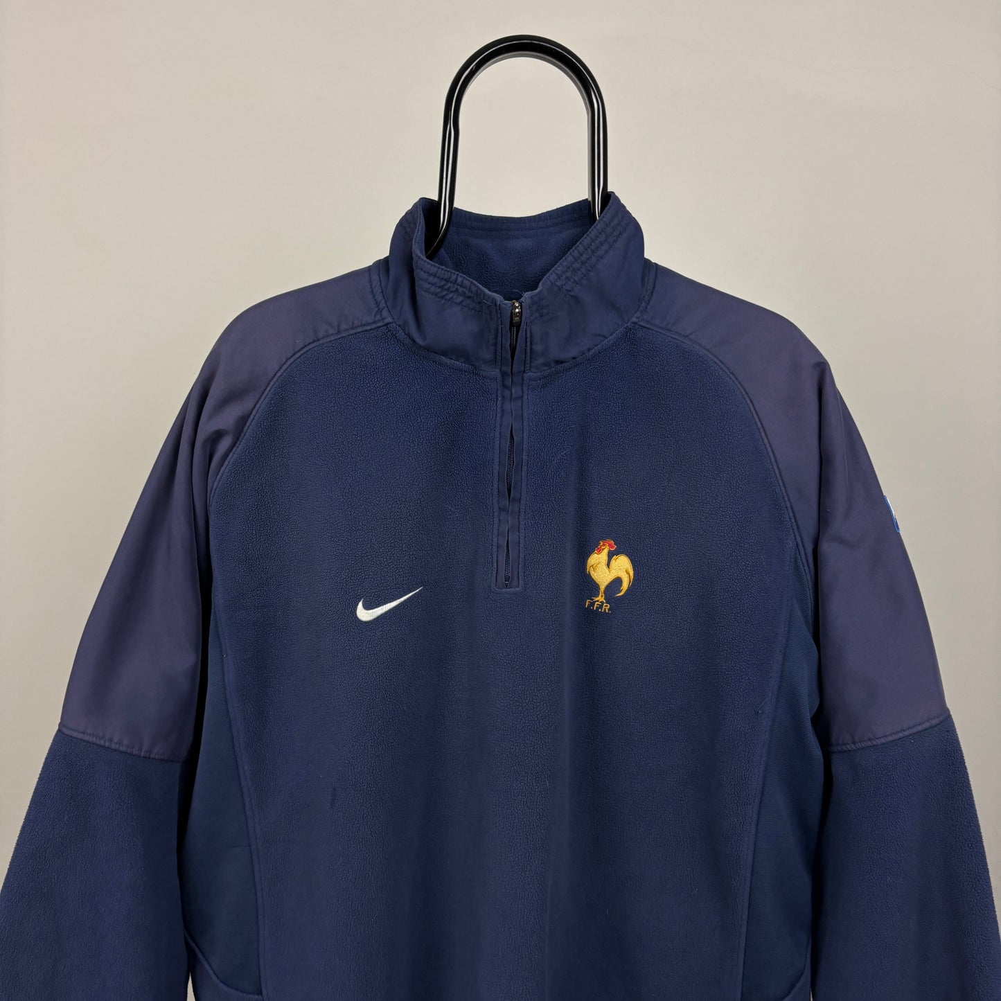 00s Nike France Rugby Sweatshirt Blue Large
