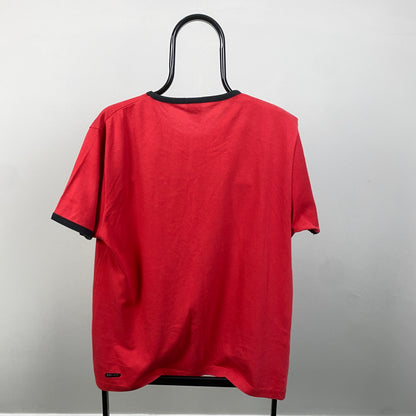 00s Nike Ringer T-Shirt Red Large