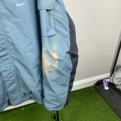 90s Nike Reversible Fleece Coat Jacket Blue XL