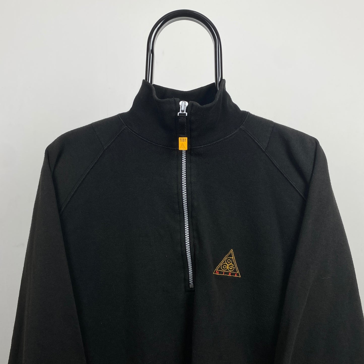 90s Nike ACG 1/4 Zip Sweatshirt Black Medium