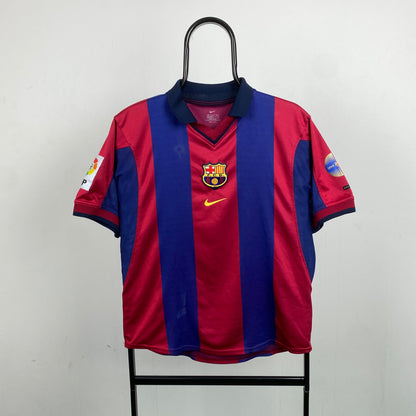 90s Nike Barcelona Football Shirt T-Shirt Red Small