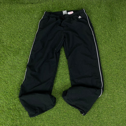 00s Nike Air Piping Windbreaker Tracksuit Set Jacket + Joggers Black XL