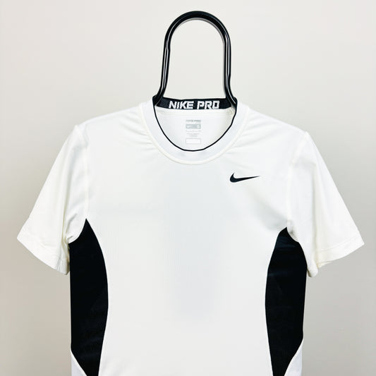 00s Nike Pro Fitted T-Shirt White Small