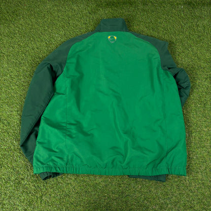 00s Nike Brazil Piping Tracksuit Jacket + Joggers Set Yellow Large