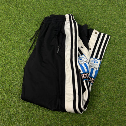 90s Adidas Popper Joggers Black Small