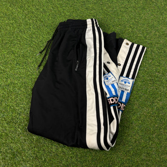90s Adidas Popper Joggers Black Small