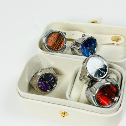 Vintage Watch Ring Adjustable Purple
