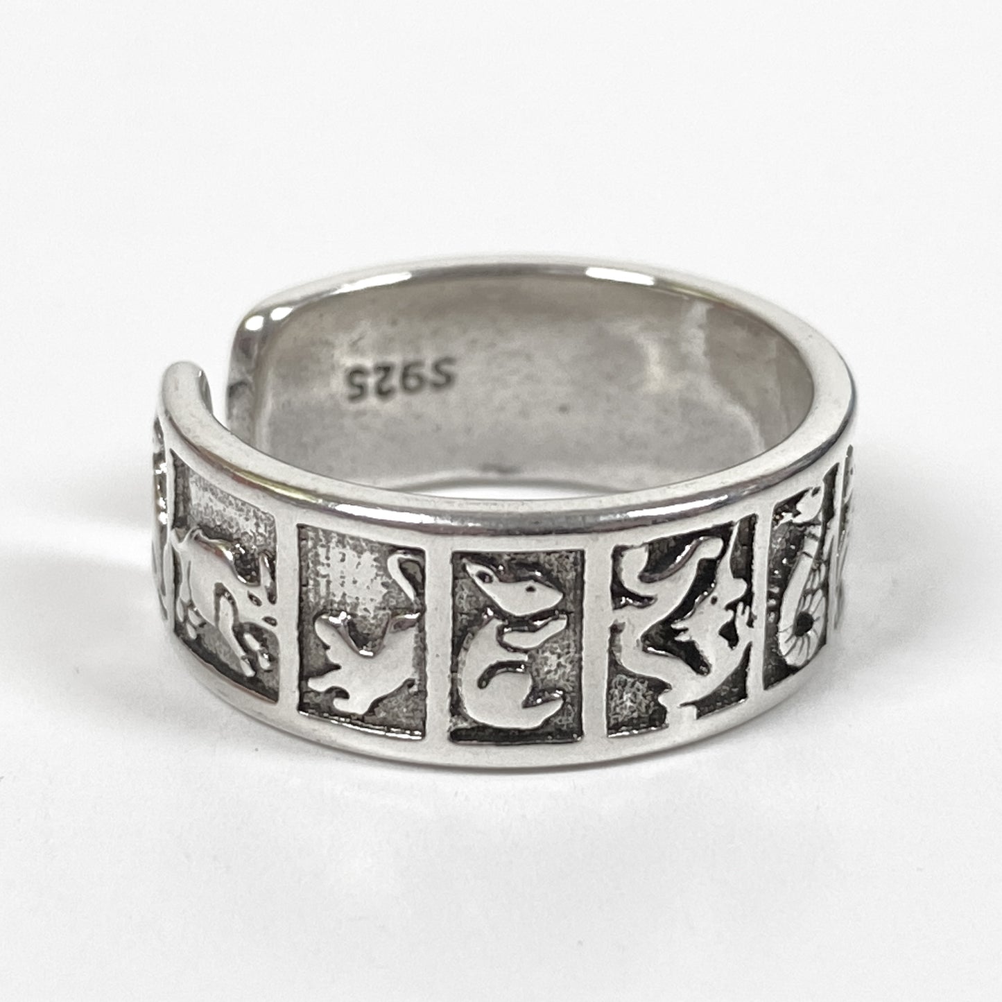 Retro Adjustable Animal Ring Silver