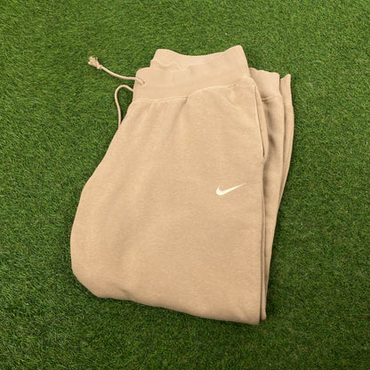 00s Nike Wide Leg Cotton Joggers Brown Large