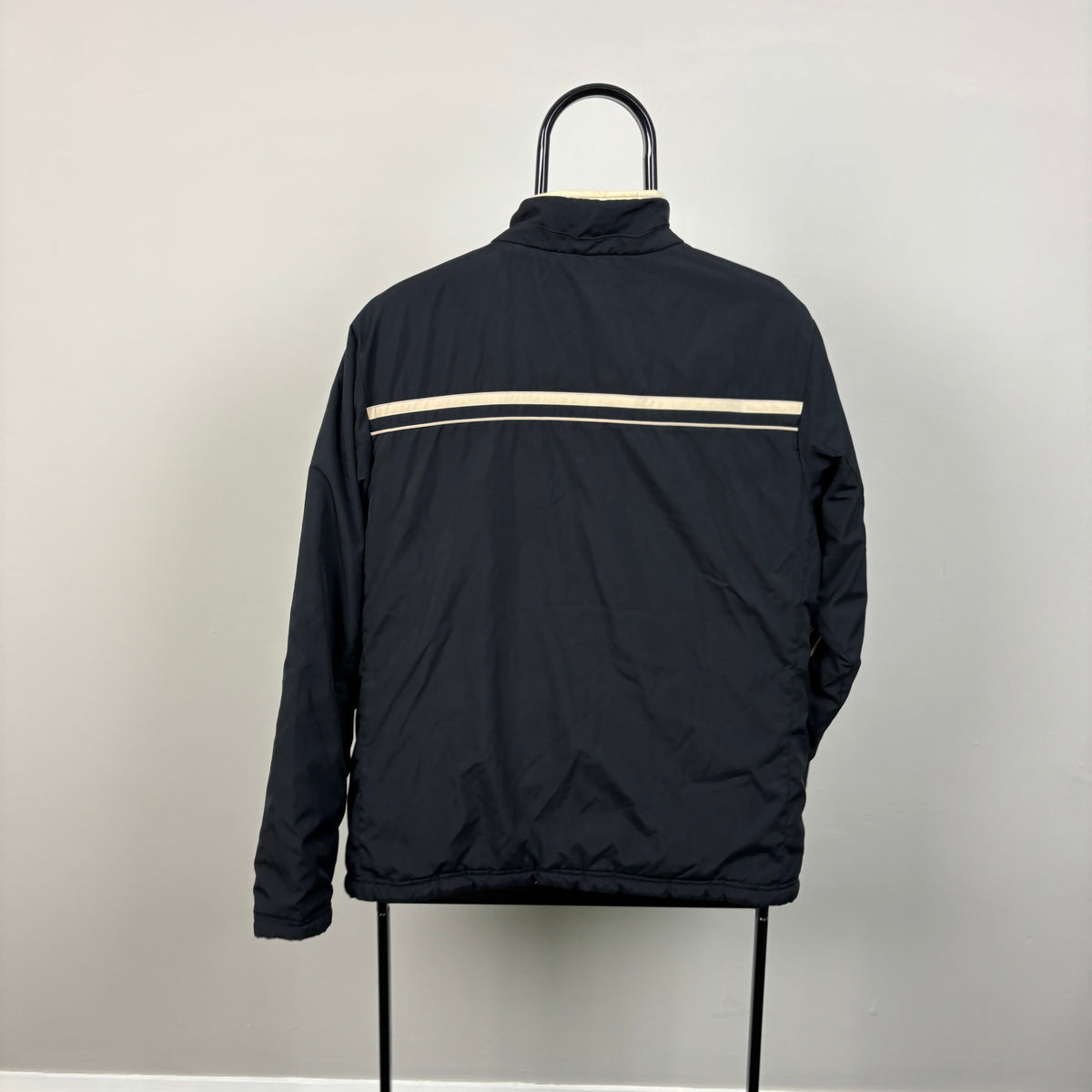 00s Nike Reversible Puffer Jacket Black Blue Large