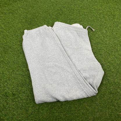 00s Nike Wide Leg Cotton Joggers Grey Medium