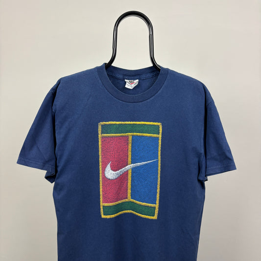 90s Nike Challenge Court T-Shirt Blue Medium