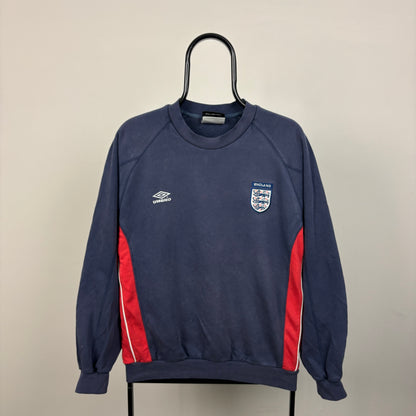 00s Umbro England Sweatshirt Blue Small