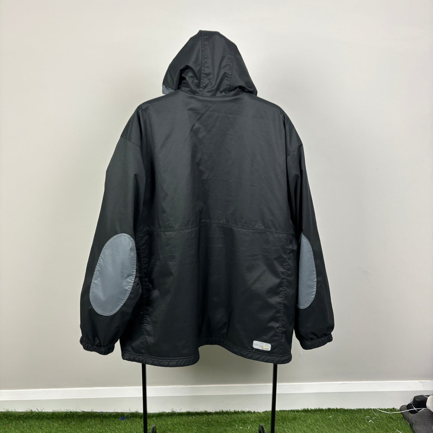 00s Nike Tn Hex Reversible Fleece Coat Jacket Black XL