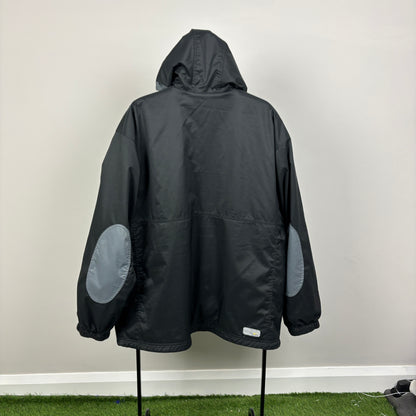 00s Nike Tn Hex Reversible Fleece Coat Jacket Black XL