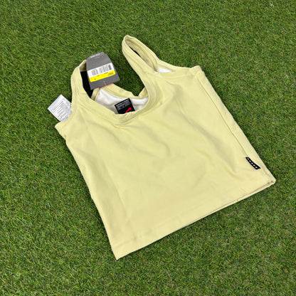 00s Nike Sports Bra Vest T-Shirt Green Small