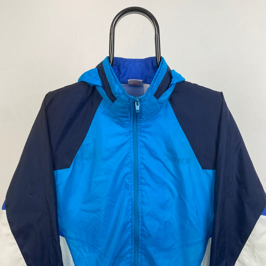 90s Nike Windbreaker Jacket Blue Large