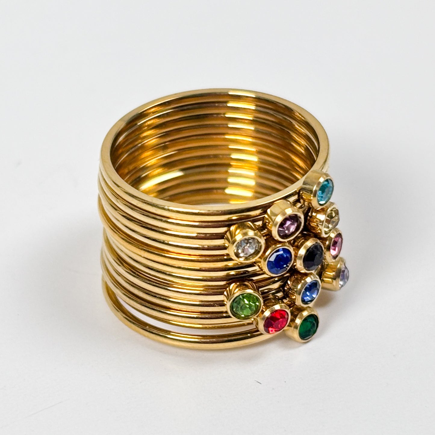 Dainty Birthstone Ring Gold