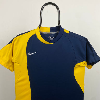 00s Nike Rugby Shirt T-Shirt Blue XS