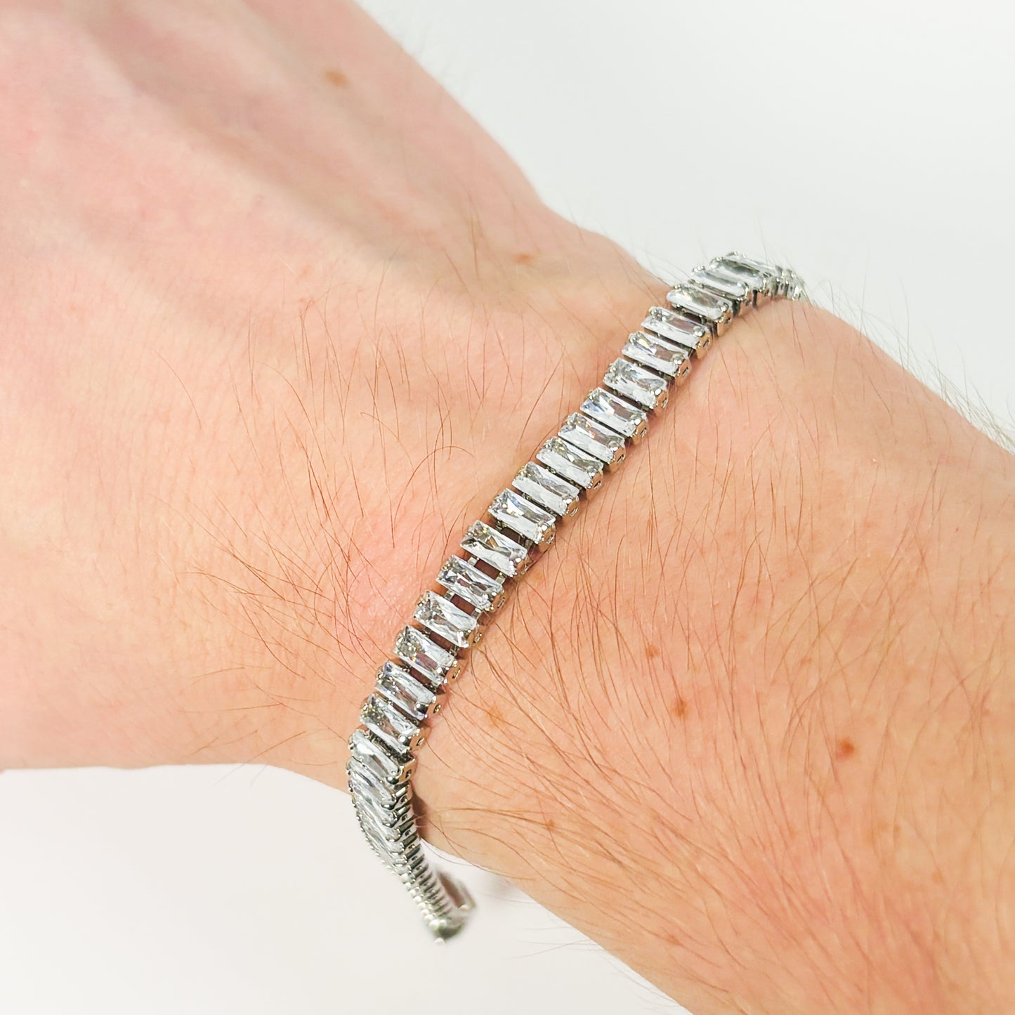Vintage Dazzle Gemstone Bracelet .925 Silver