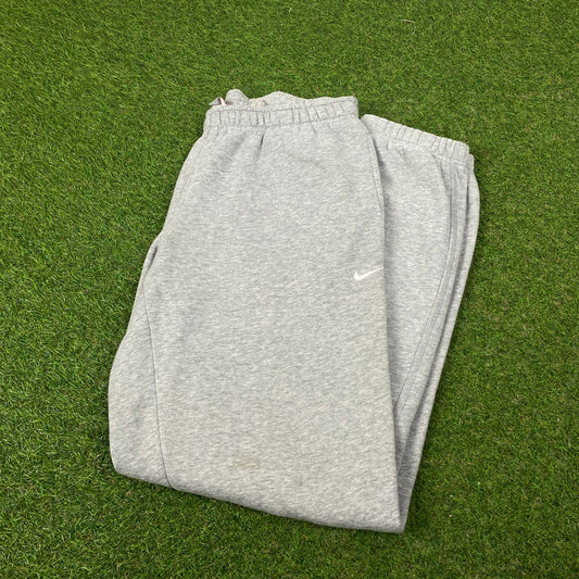 00s Nike Wide Leg Cotton Joggers Grey Small