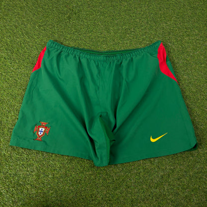 00s Nike T90 Portugal Football Shorts Green XL