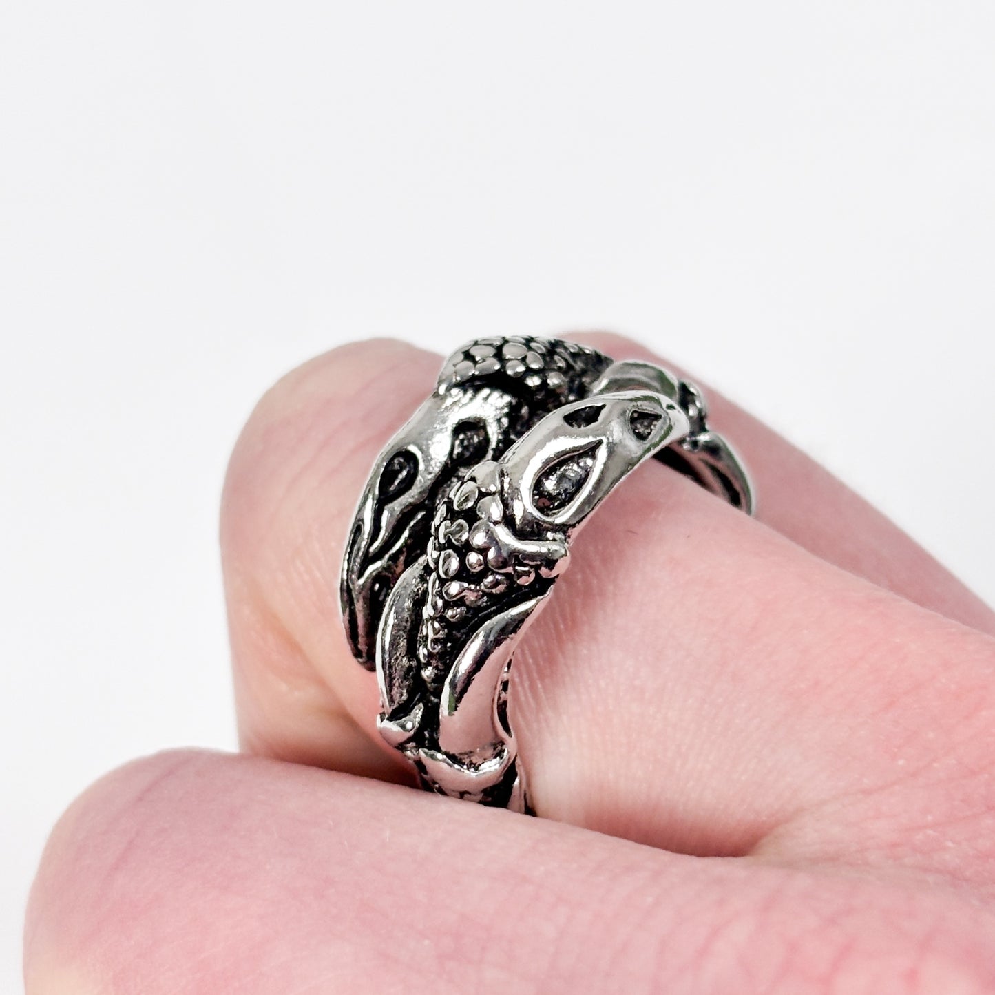 Adjustable Claw Ring Vintage Silver