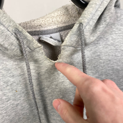00s Adidas Hoodie Grey Large
