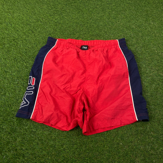 Retro Fila Shorts Red Medium