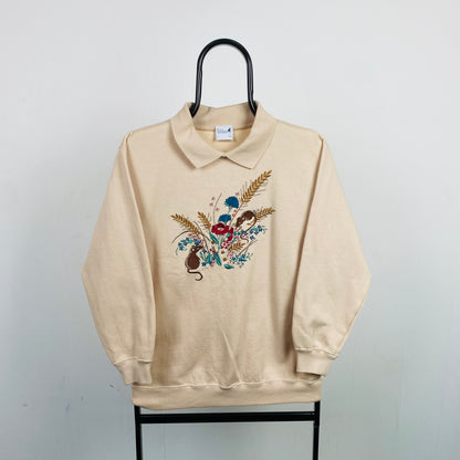 Retro Tulchan Mouse Sweatshirt Brown Small