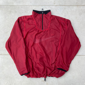 90s Nike Reversible 1/4 Zip Fleece Coat Jacket Black Large