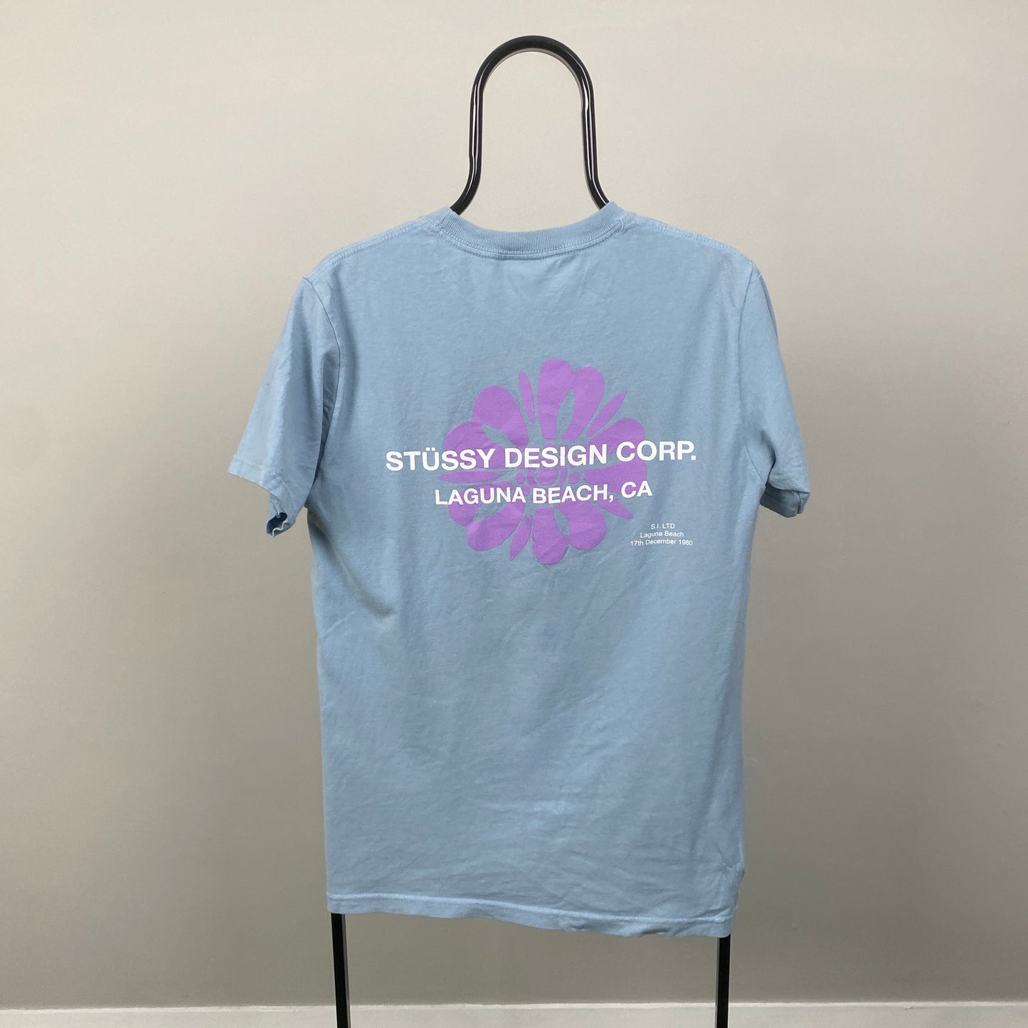 00s Stussy T-Shirt Blue Small