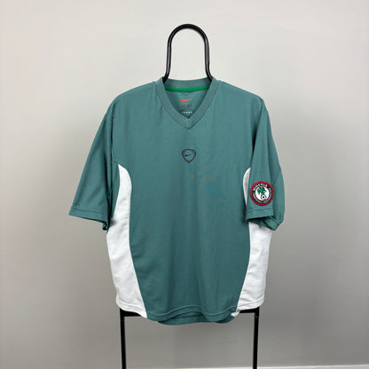 00s Nike Nigeria Football Shirt T-Shirt Green Medium