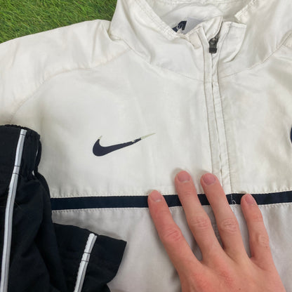 00s Nike PSG Windbreaker Tracksuit Set Jacket + Joggers Grey XL