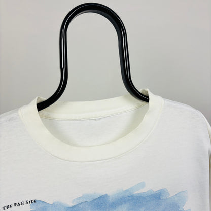 90s The Far Side Cow T-Shirt White XL