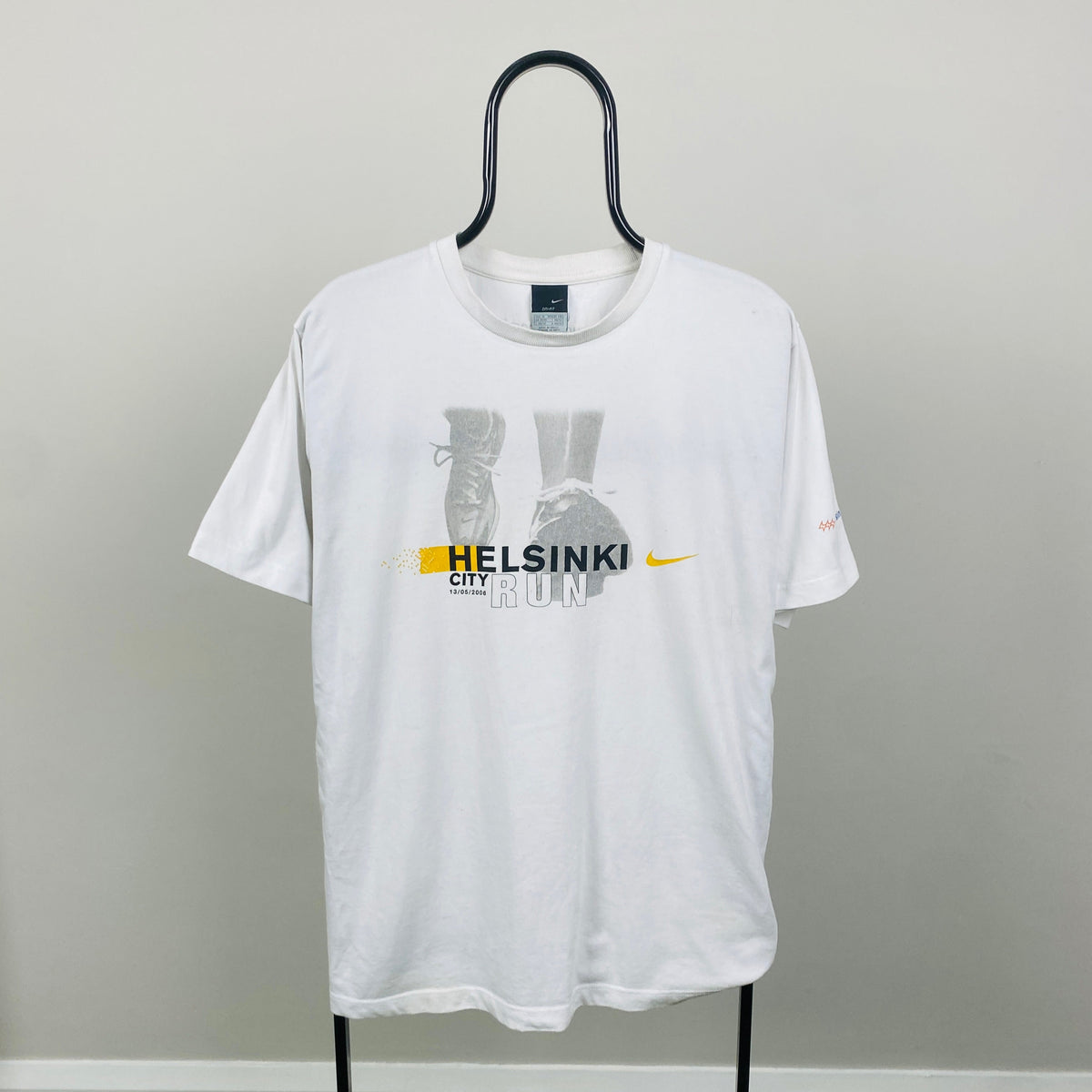 00s Nike Helsinki Marathon T-Shirt White Medium
