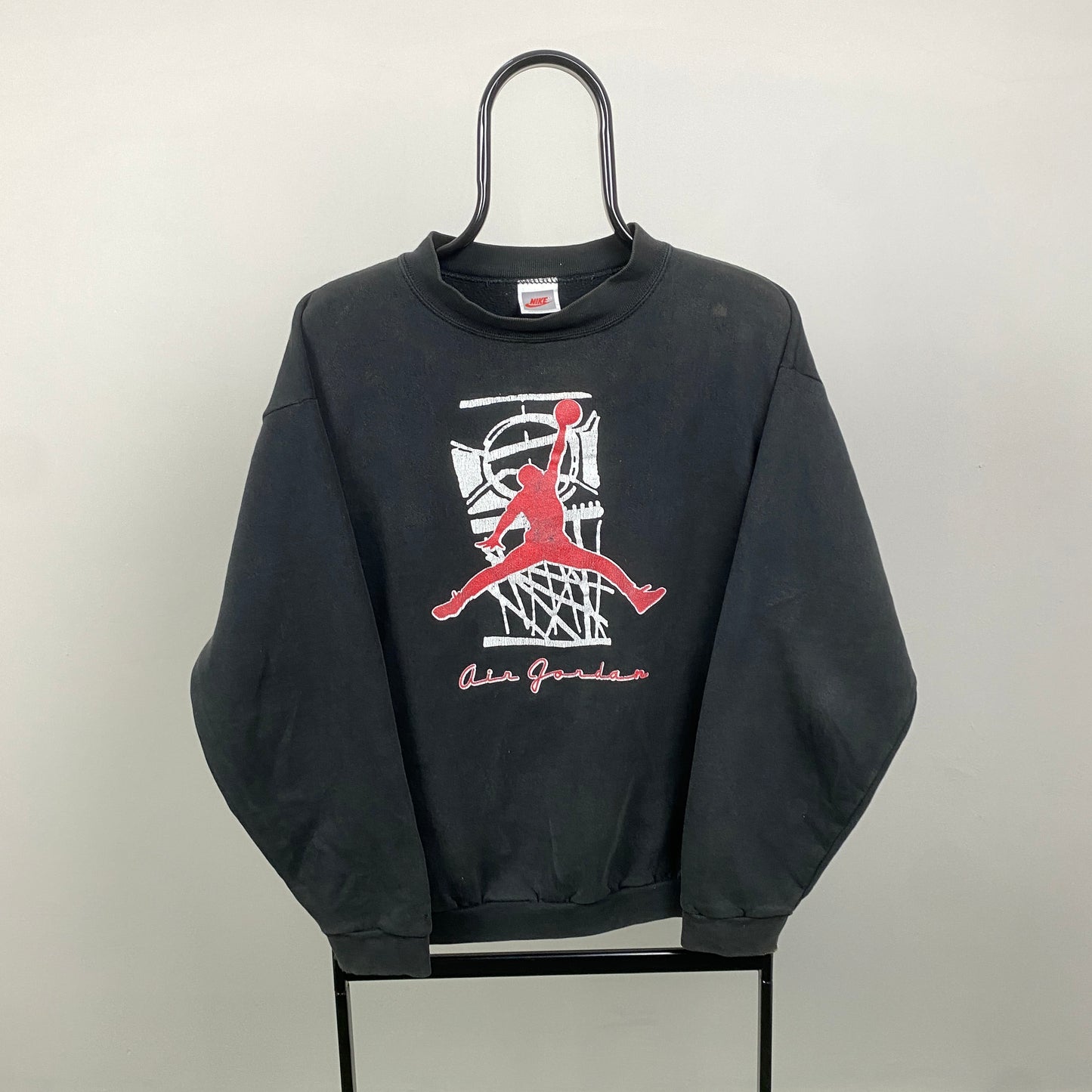 90s Nike Jordan Sweatshirt Black Medium