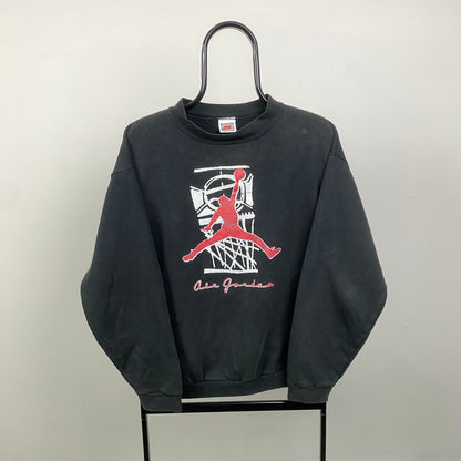 90s Nike Jordan Sweatshirt Black Medium
