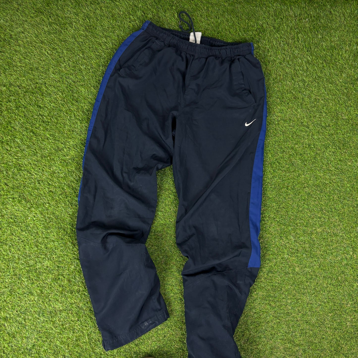 00s Nike Windbreaker Jacket + Joggers Set Blue Medium
