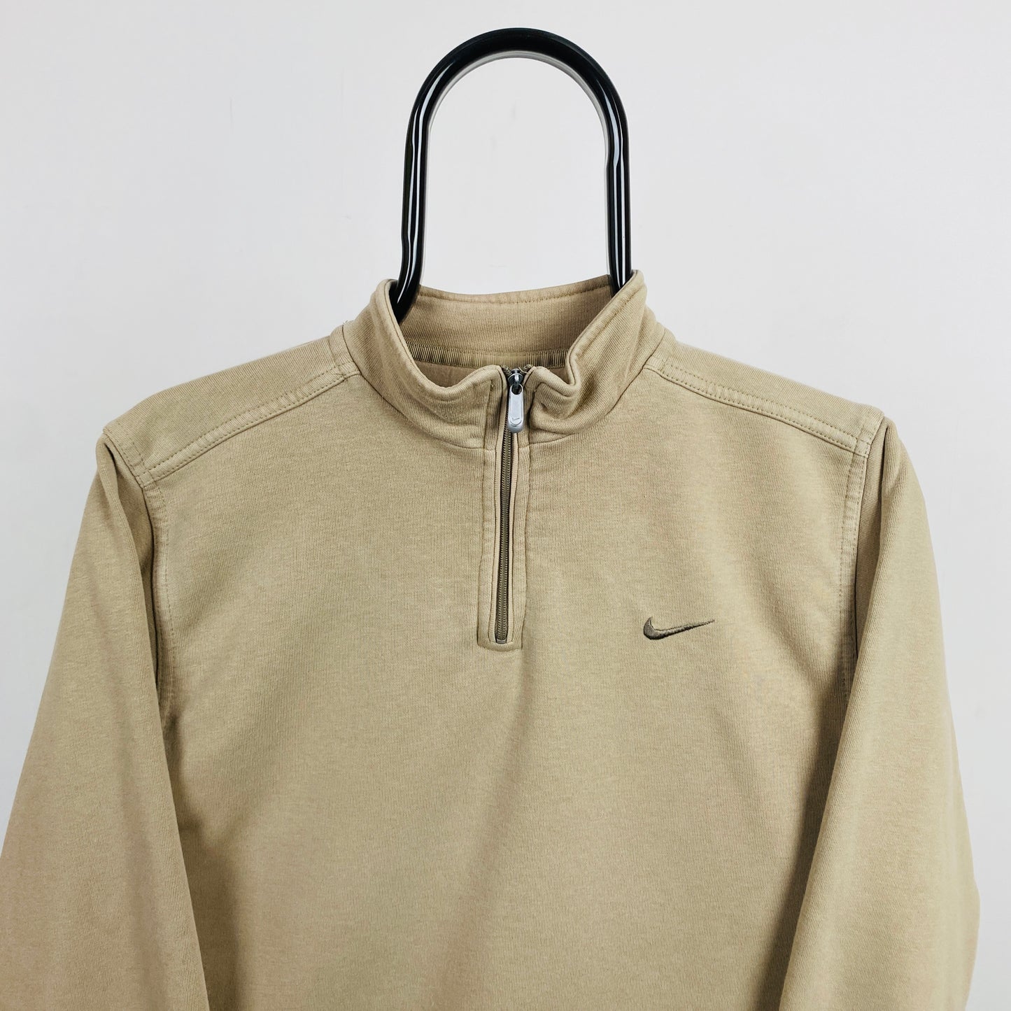 00s Nike 1/4 Zip Sweatshirt Brown XS