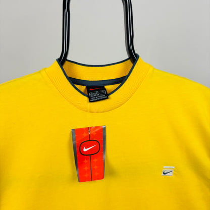 90s Nike T-Shirt Yellow Small