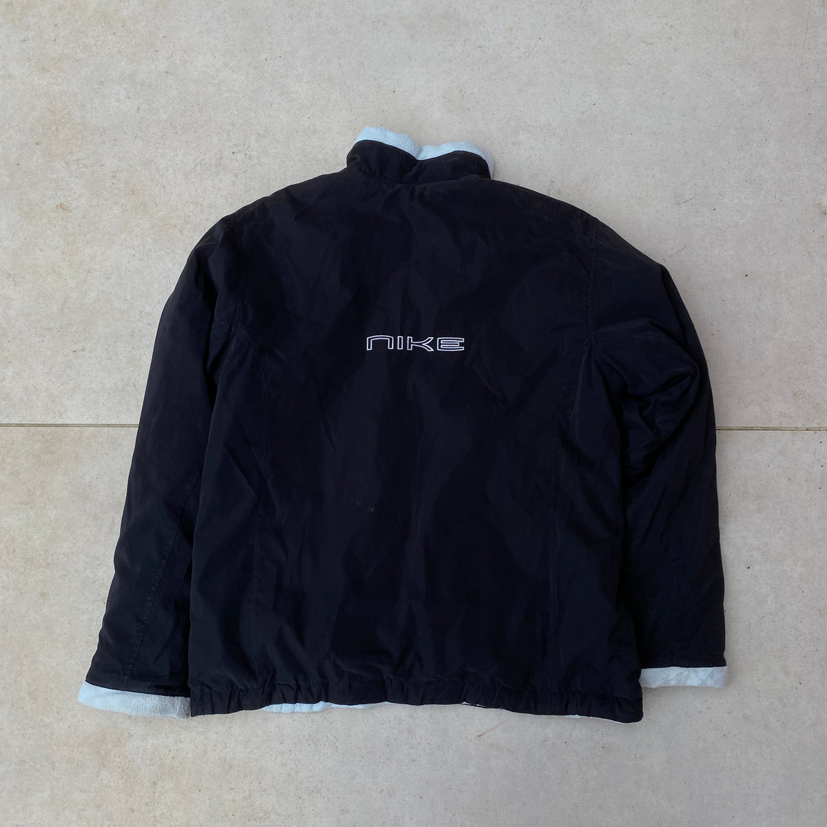 00s Nike Reversible Fleece Coat Jacket Black Medium