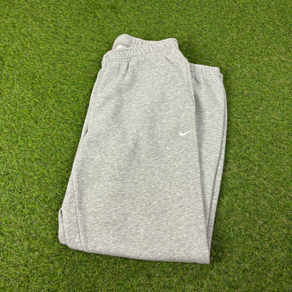 00s Nike Wide Leg Cotton Joggers Grey Medium
