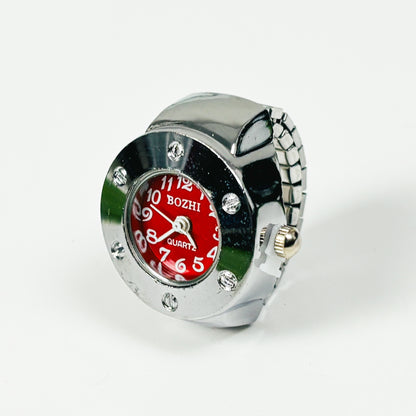 Adjustable Dial Watch Ring Red