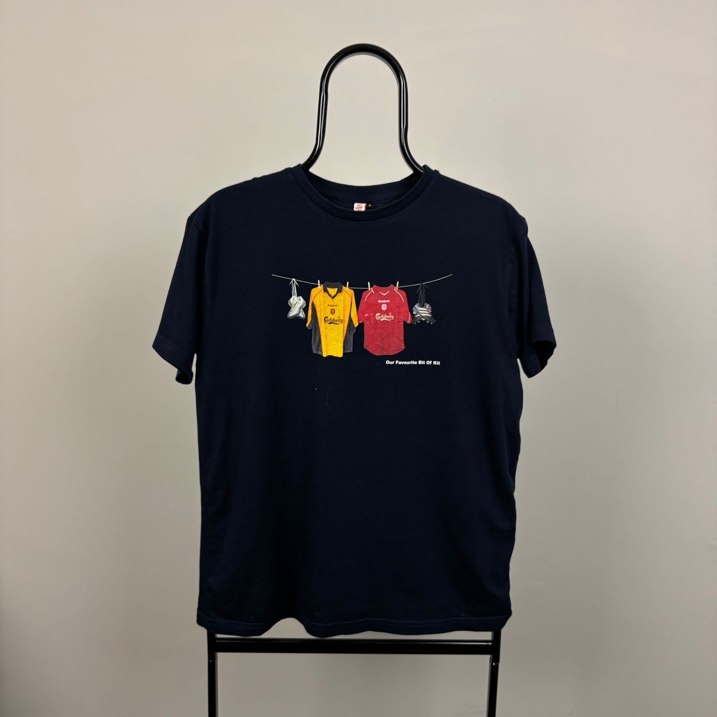 00s Liverpool FC T-Shirt Blue Small