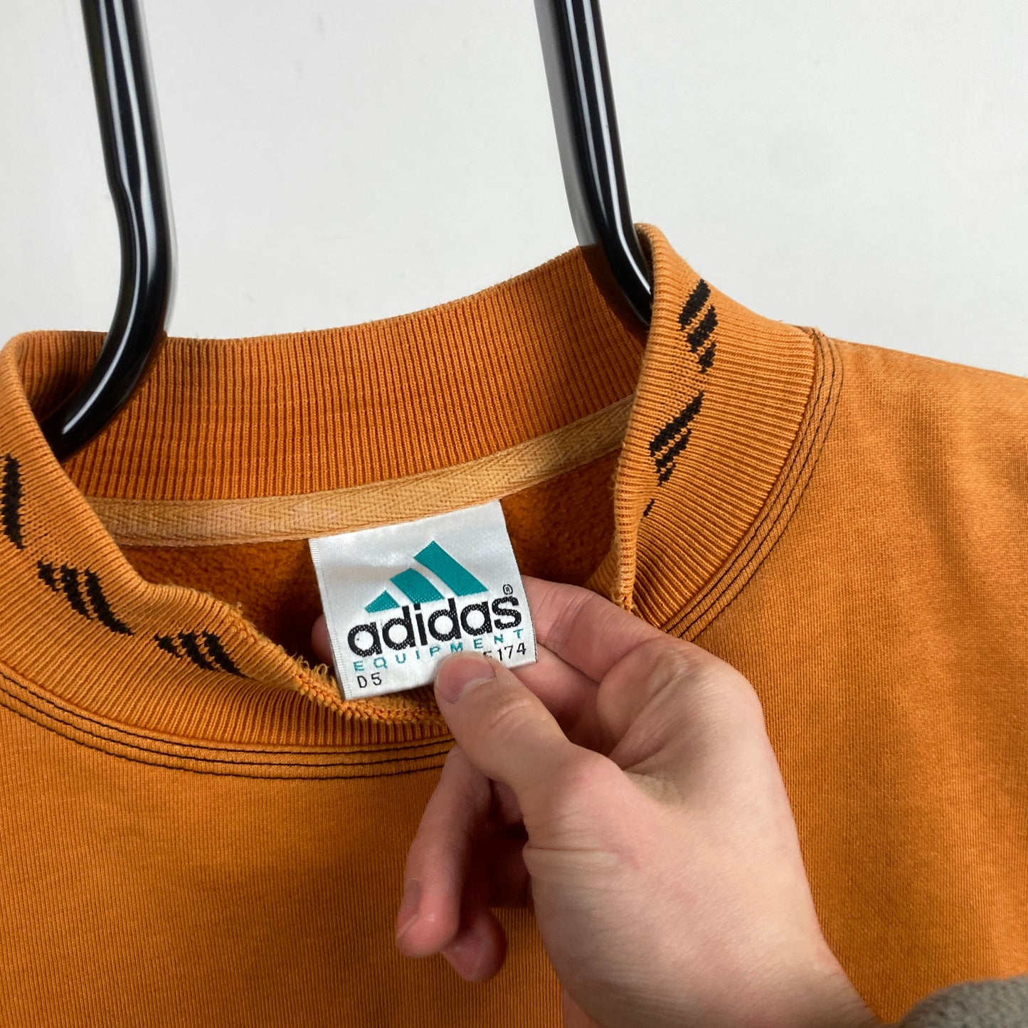 90s Adidas Equipment Sweatshirt Orange Medium